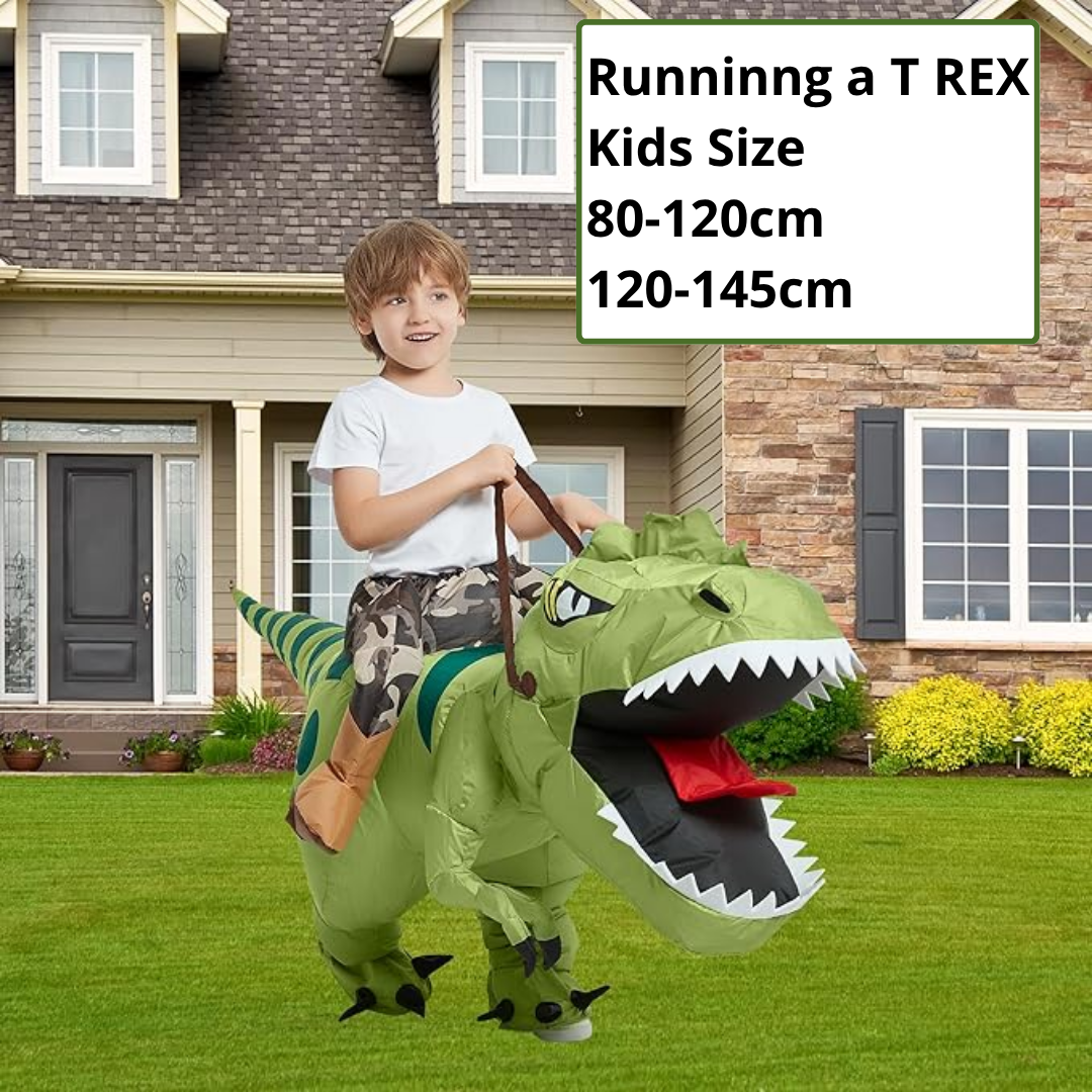 Inflatable dinosaur costume